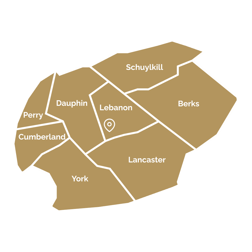 PA Map with label